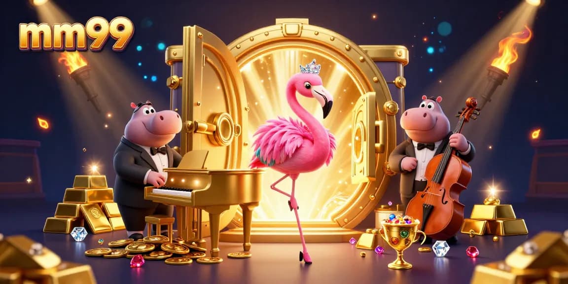 Engage in thrilling gaming at mm99 with vibrant casino visuals capturing the excitement.