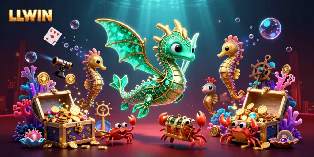 Experience the thrill of LLWIN with a dazzling underwater casino adventure full of treasures and vibrant sea creatures.